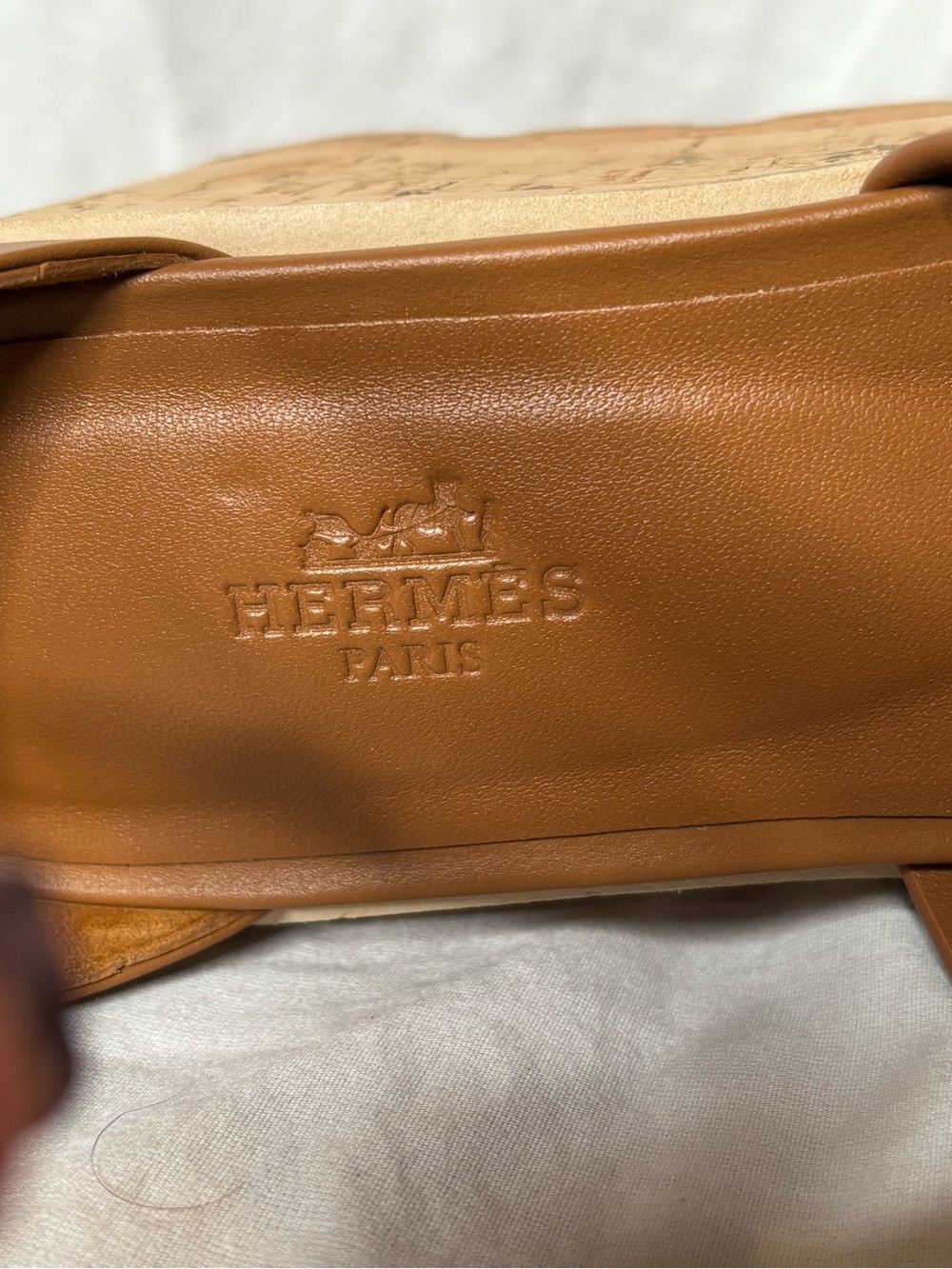 Hermes Brown Cork Wedge Sandals - Picture 10 of 12